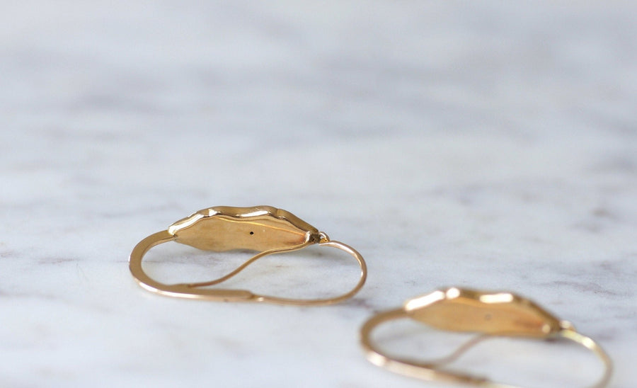 Gold and blue enamel fish earrings - Penelope Gallery