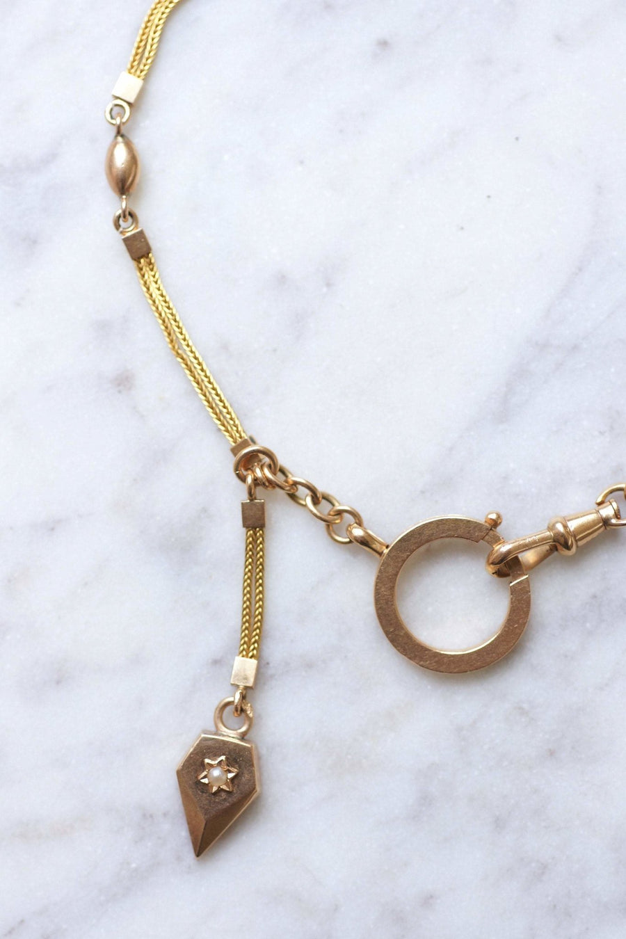 Antique pink and yellow gold bracelet - Penelope Gallery