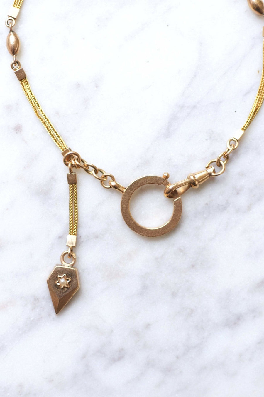 Antique pink and yellow gold bracelet - Penelope Gallery
