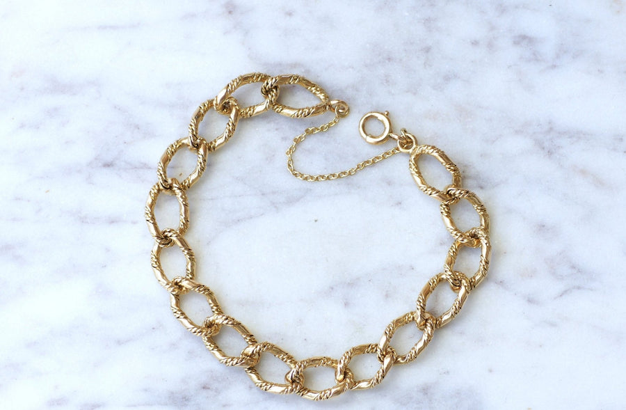 Yellow gold rope bracelet - Penelope Gallery