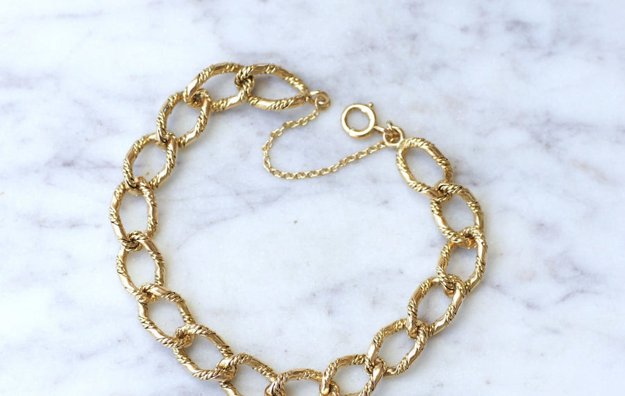 Yellow gold rope bracelet - Penelope Gallery