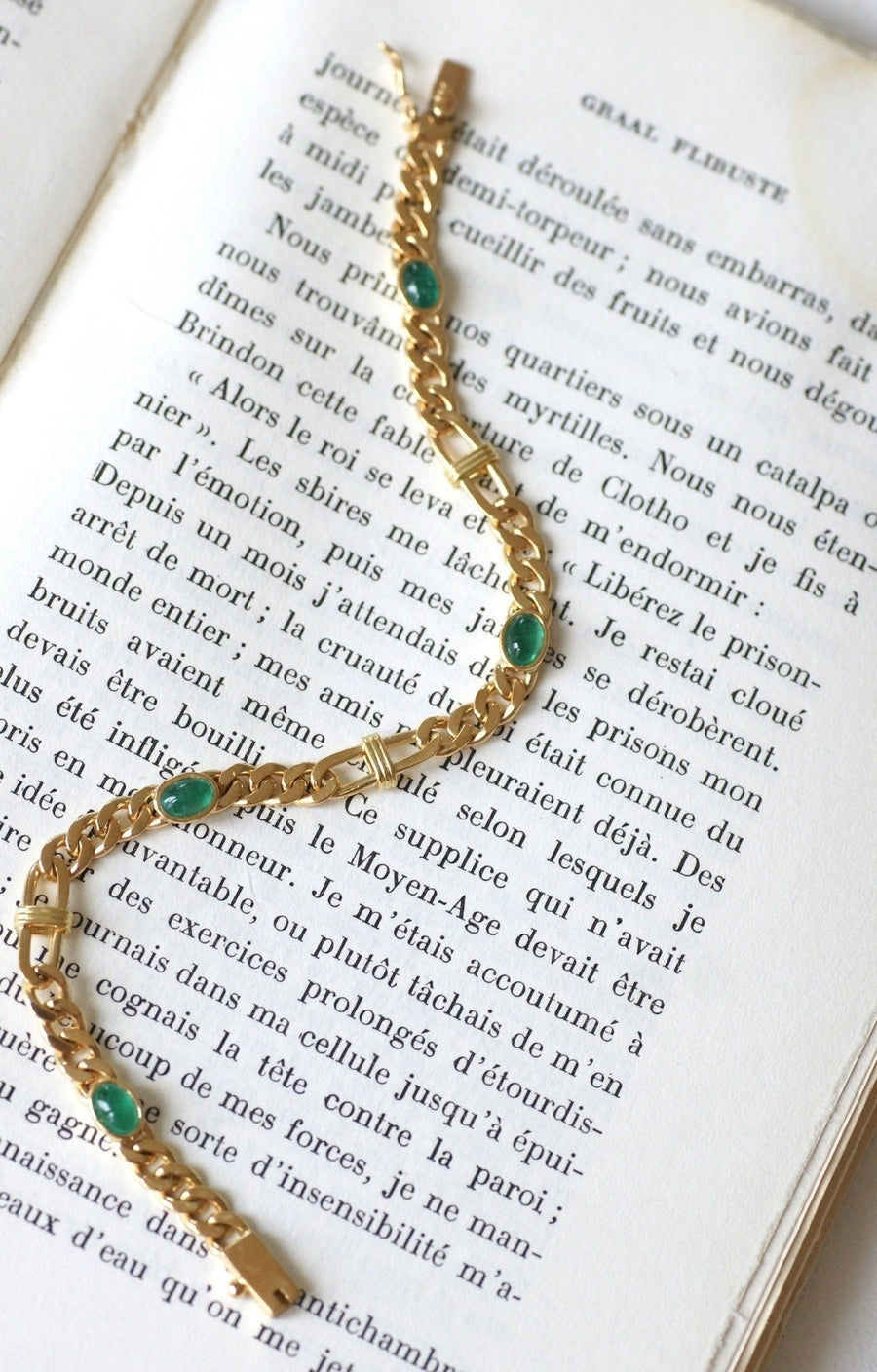 Yellow gold and emeralds bracelet - Penelope Gallery