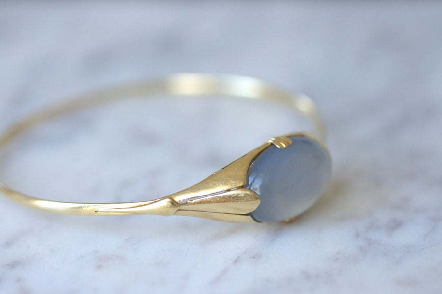 Art Nouveau blue chalcedony bracelet - Penelope Gallery