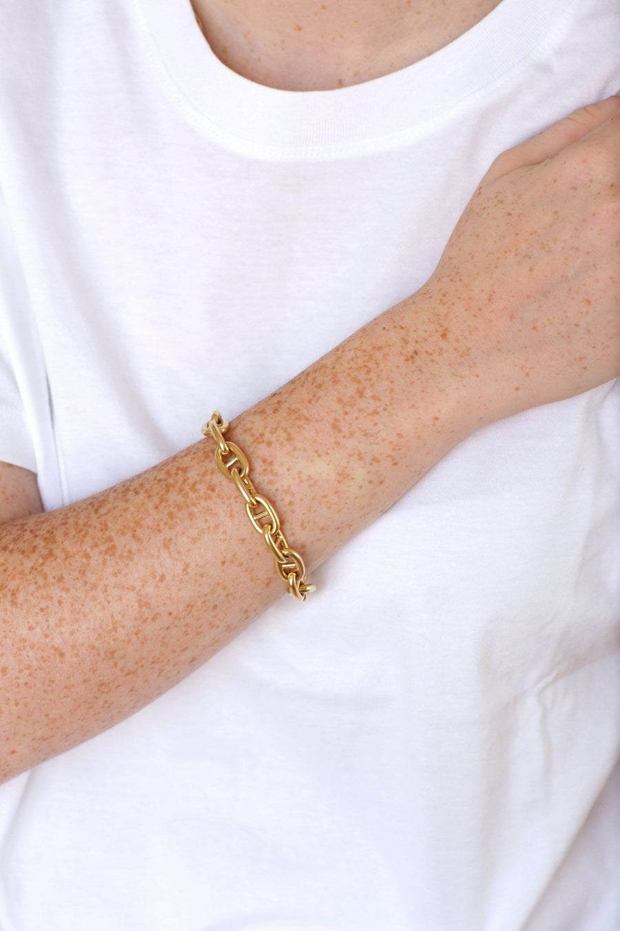 Marine mesh bracelet in yellow gold - Galerie Pénélope
