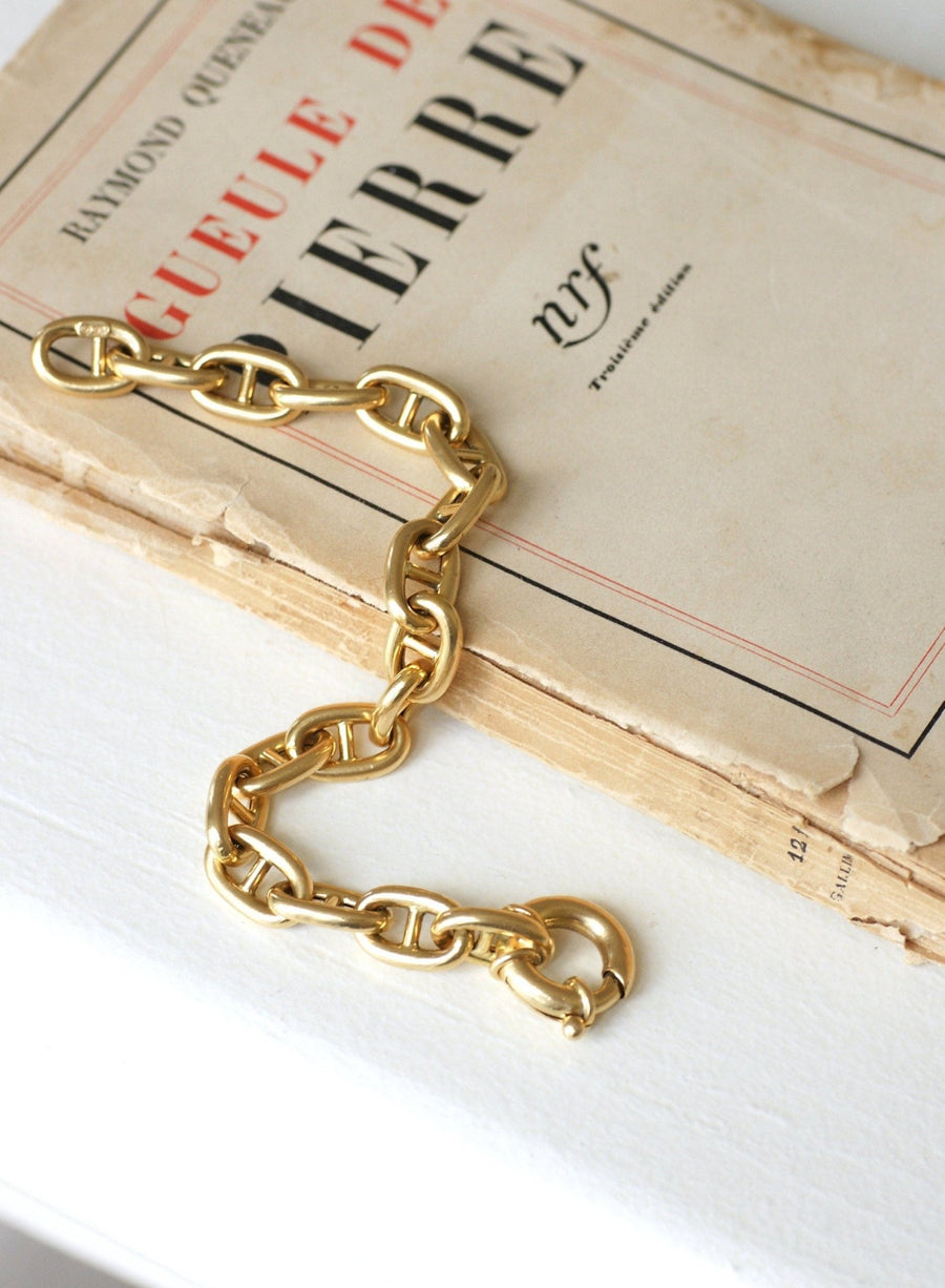 Marine mesh bracelet in yellow gold - Galerie Pénélope
