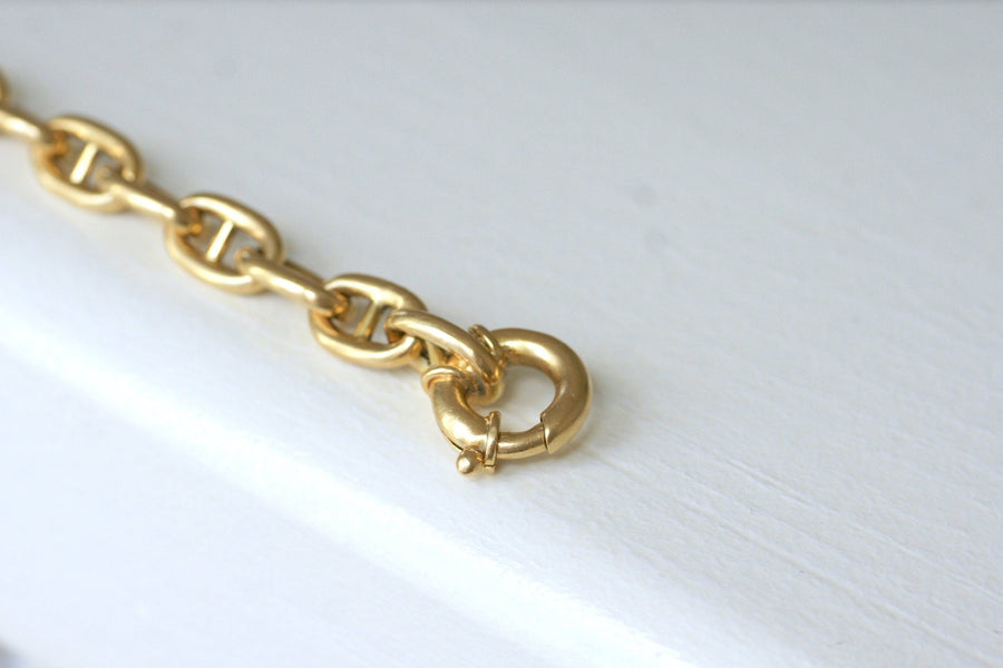 Marine mesh bracelet in yellow gold - Galerie Pénélope