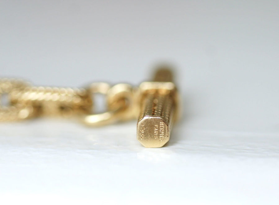 Gold bracelet Hermès anchor chain by Georges Lenfant - Galerie Pénélope