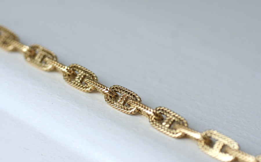 Gold bracelet Hermès anchor chain by Georges Lenfant - Galerie Pénélope