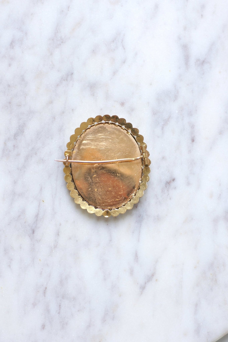 Antique gold brooch and miniature portrait - Penelope Gallery