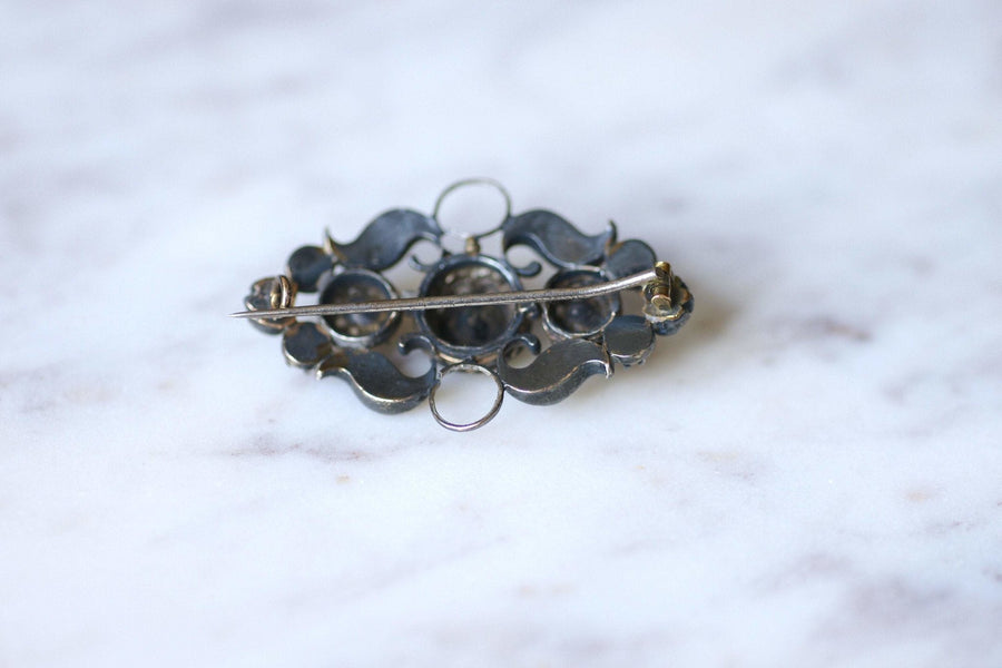 Victorian brooch in gold, silver and diamonds - Galerie Pénélope
