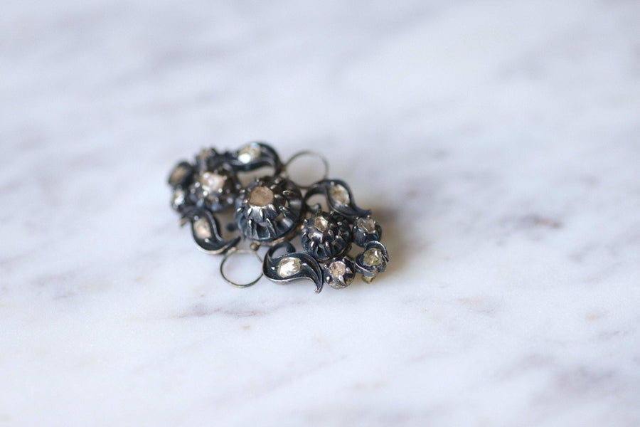 Victorian brooch in gold, silver and diamonds - Galerie Pénélope