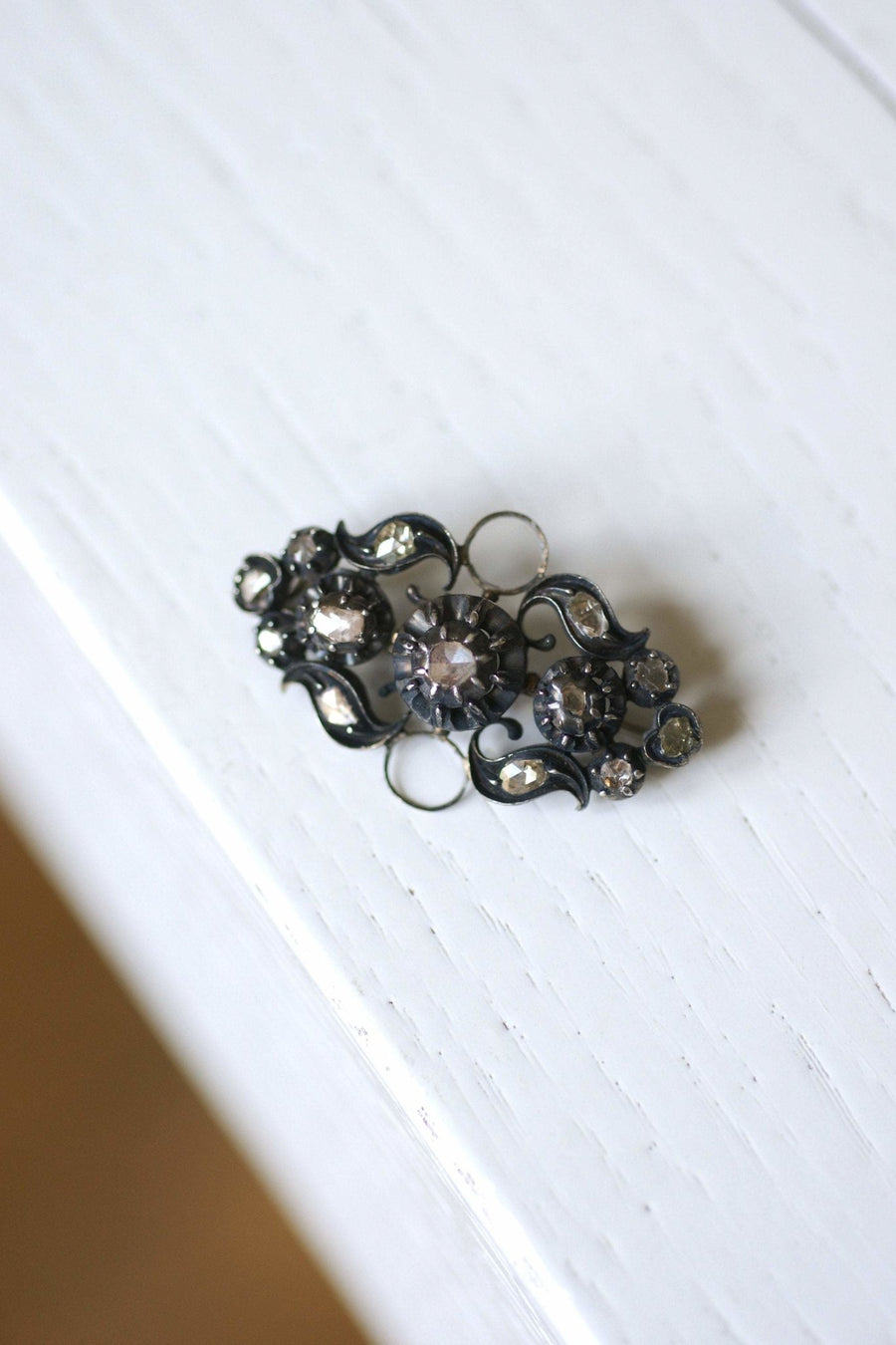Victorian brooch in gold, silver and diamonds - Galerie Pénélope
