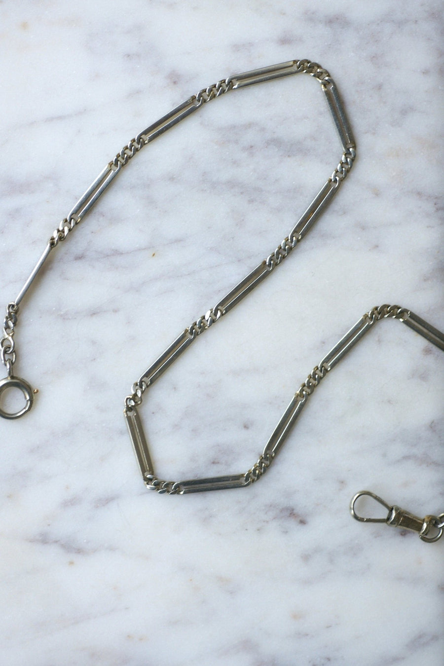 Art Deco watch chain in white gold - Galerie Pénélope