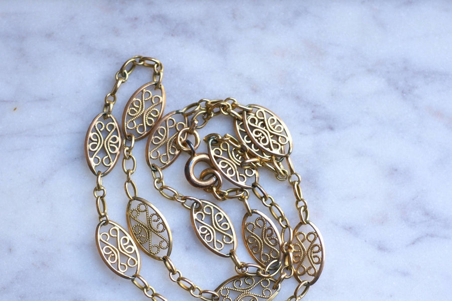 Gold filigree chain - Penelope Gallery