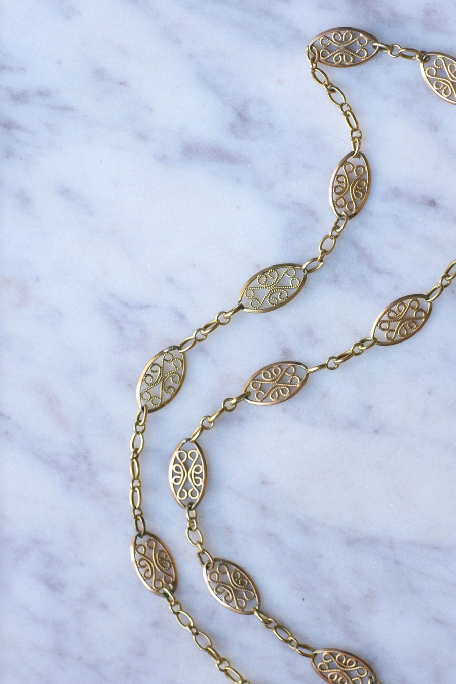 Gold filigree chain - Penelope Gallery