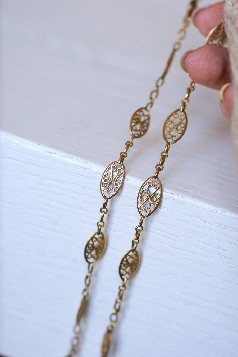 Gold filigree chain - Penelope Gallery