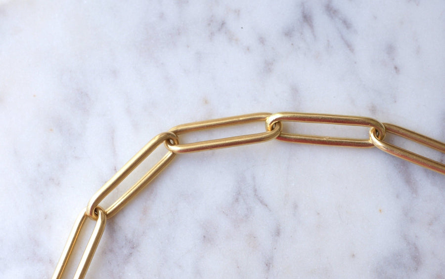 Rectangle chain in yellow gold - Penelope Gallery