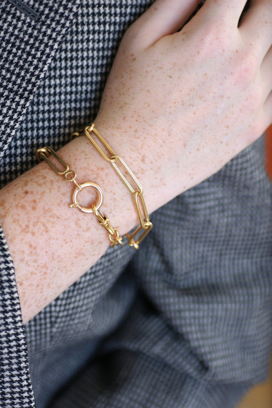 Rectangle chain in yellow gold - Penelope Gallery