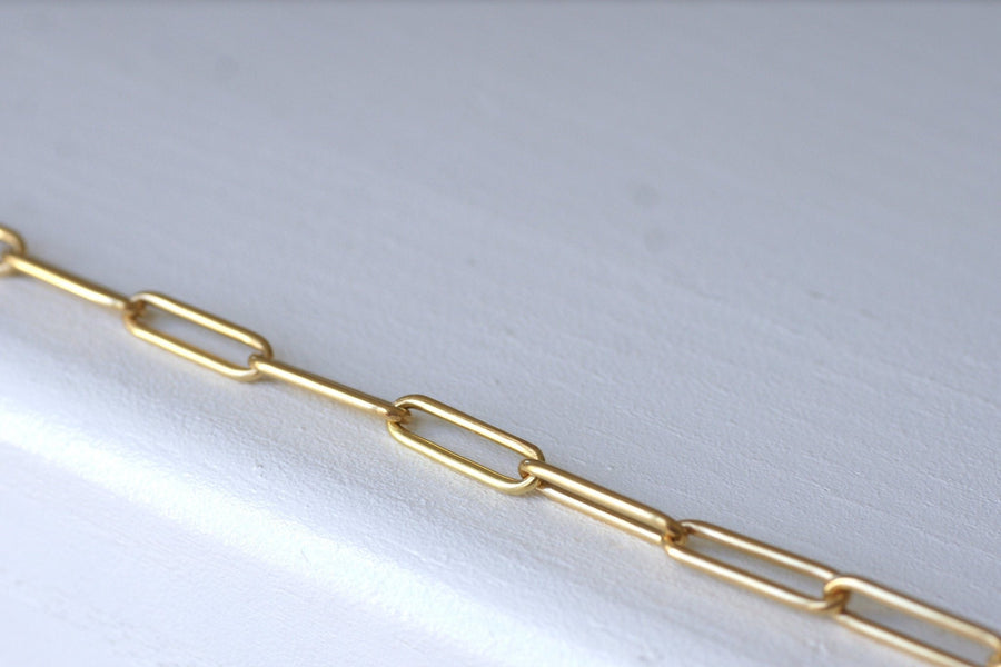 Rectangle chain in yellow gold - Penelope Gallery