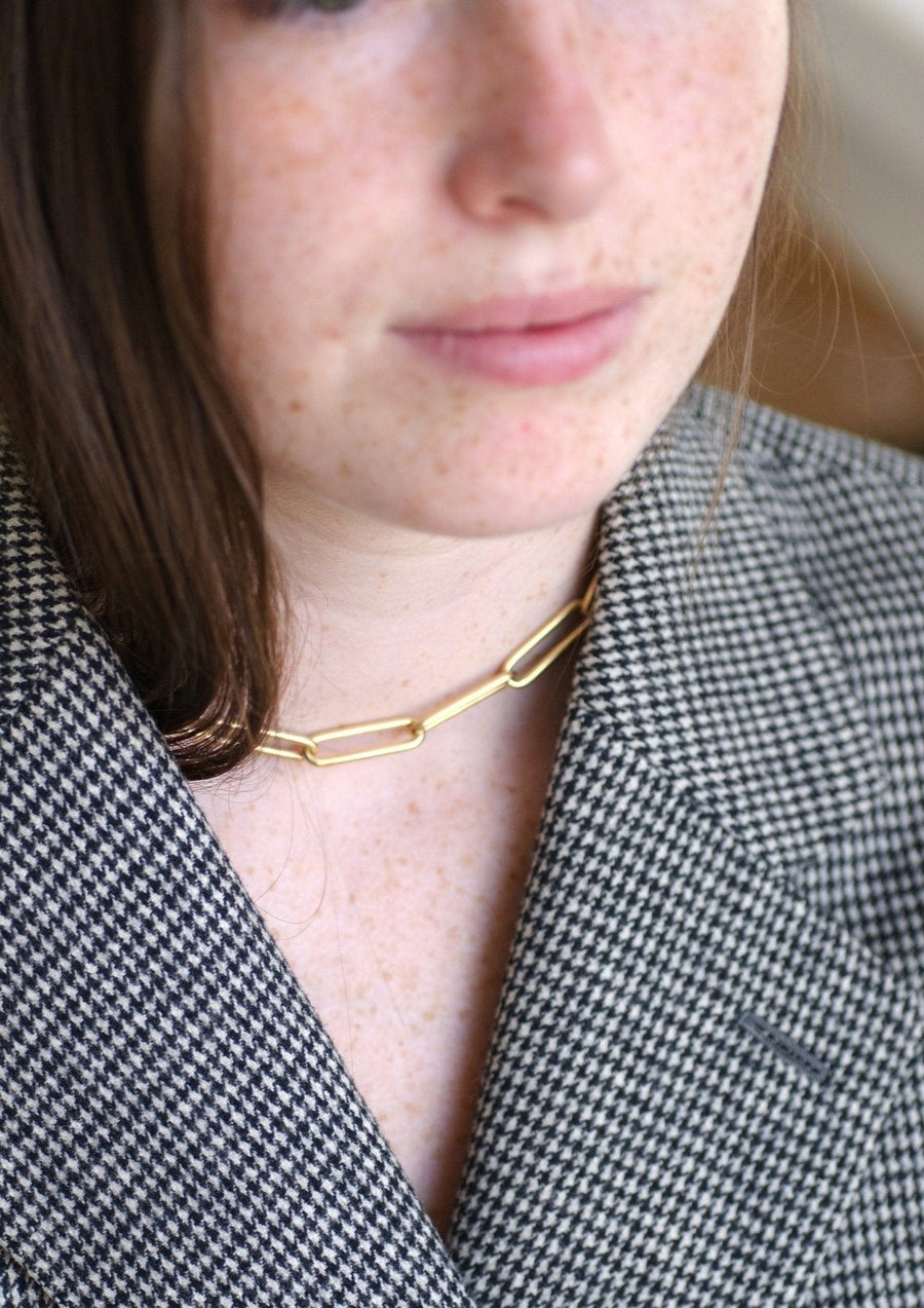 Rectangle chain in yellow gold - Penelope Gallery