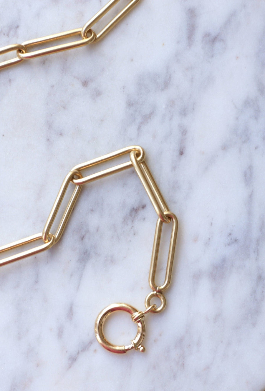 Rectangle chain in yellow gold - Penelope Gallery