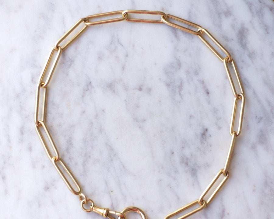 Rectangle chain in yellow gold - Penelope Gallery