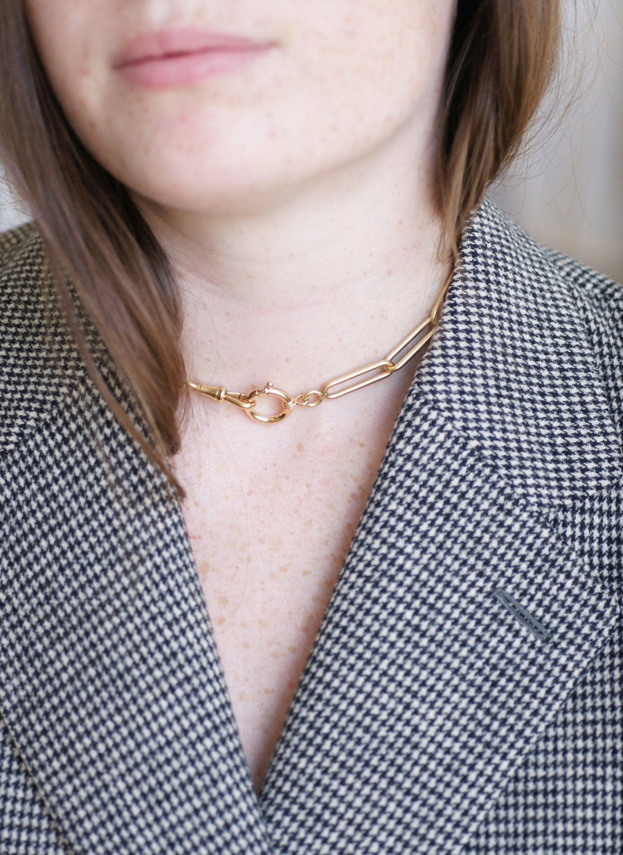 Rectangle chain in yellow gold - Penelope Gallery
