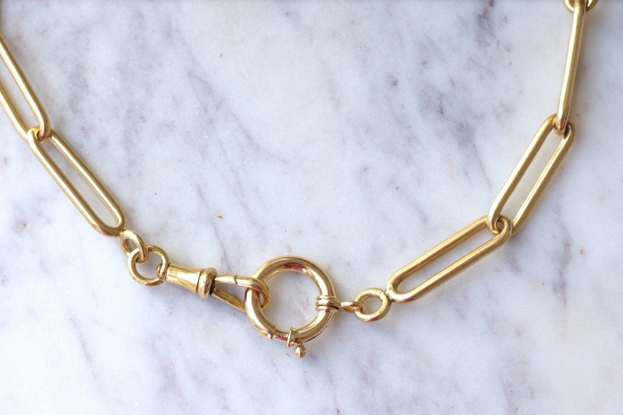 Rectangle chain in yellow gold - Penelope Gallery