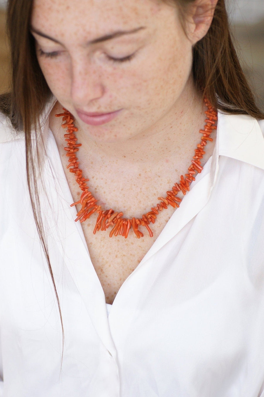Green Coral Branch Style Statement Necklace | Olivia Divine Jewellery |  SilkFred US