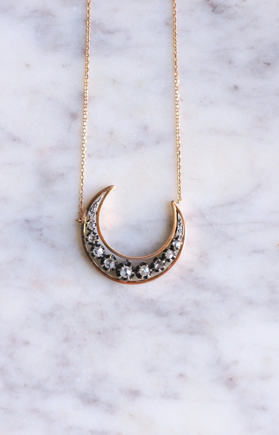 Crescent moon necklace - Penelope Gallery
