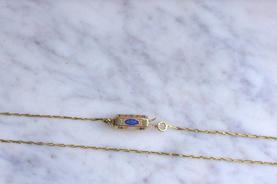 Gold necklace with regional enamel clasp - Penelope Gallery