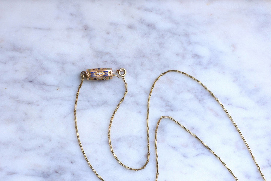 Gold necklace with regional enamel clasp - Penelope Gallery