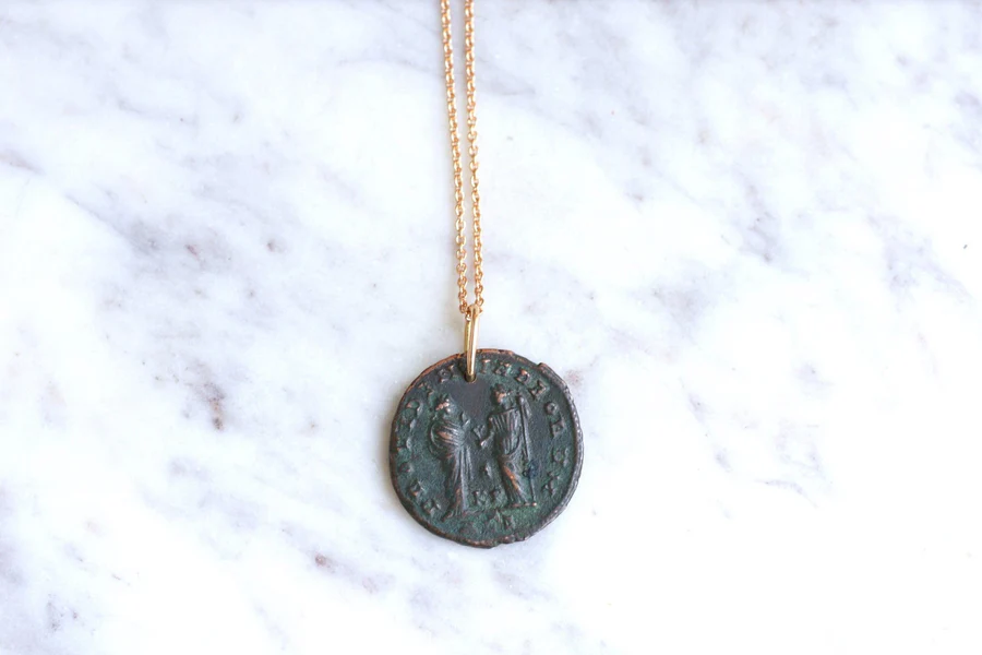 Necklace pendant Roman coin Diocletian - Penelope Gallery