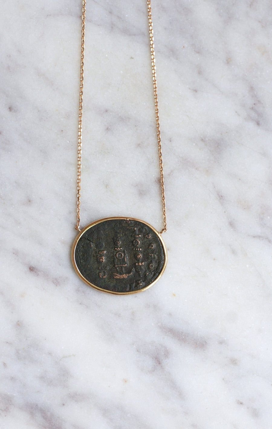 Constance II Roman coin necklace - Penelope Gallery