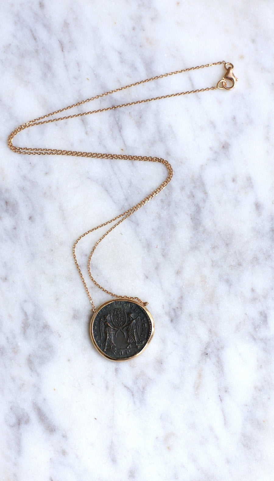 Magnence Roman coin necklace - Penelope Gallery