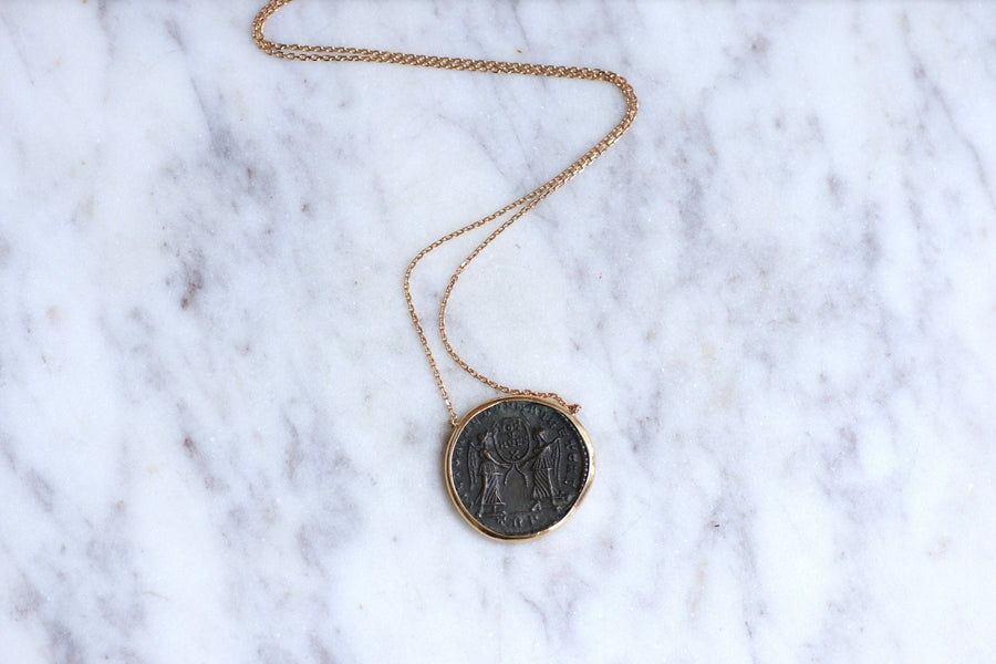 Magnence Roman coin necklace - Penelope Gallery