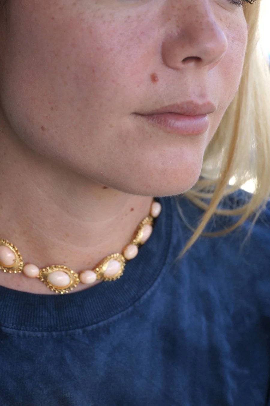 Angel skin coral choker necklace - Penelope Gallery