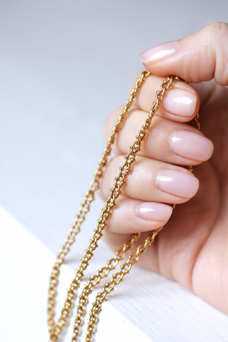 Yellow gold necklace, necklace, antique chain - Galerie Pénélope