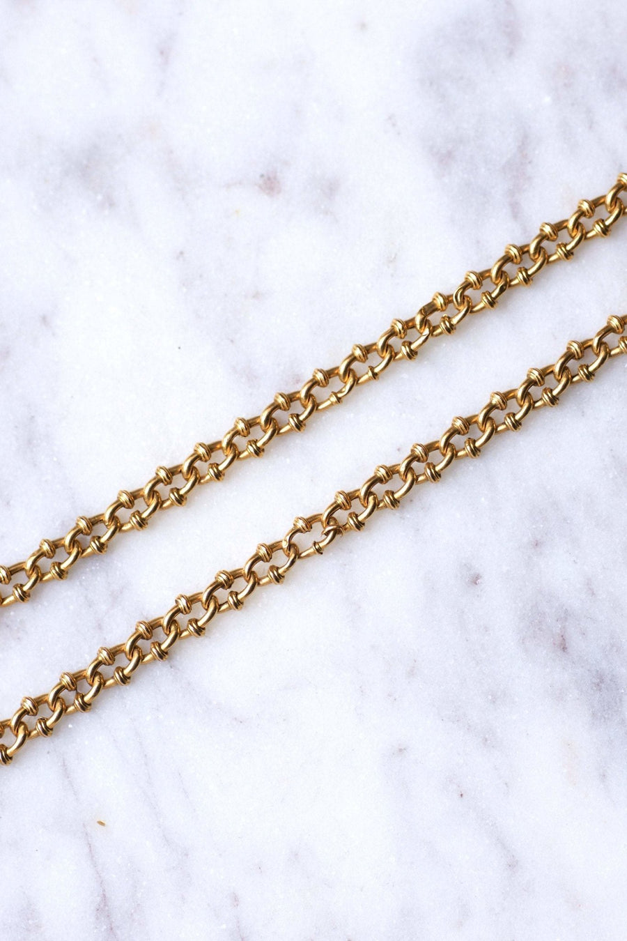 Yellow gold necklace, necklace, antique chain - Galerie Pénélope