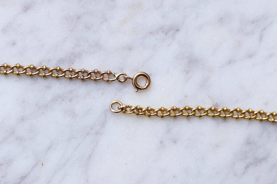 Yellow gold necklace, necklace, antique chain - Galerie Pénélope