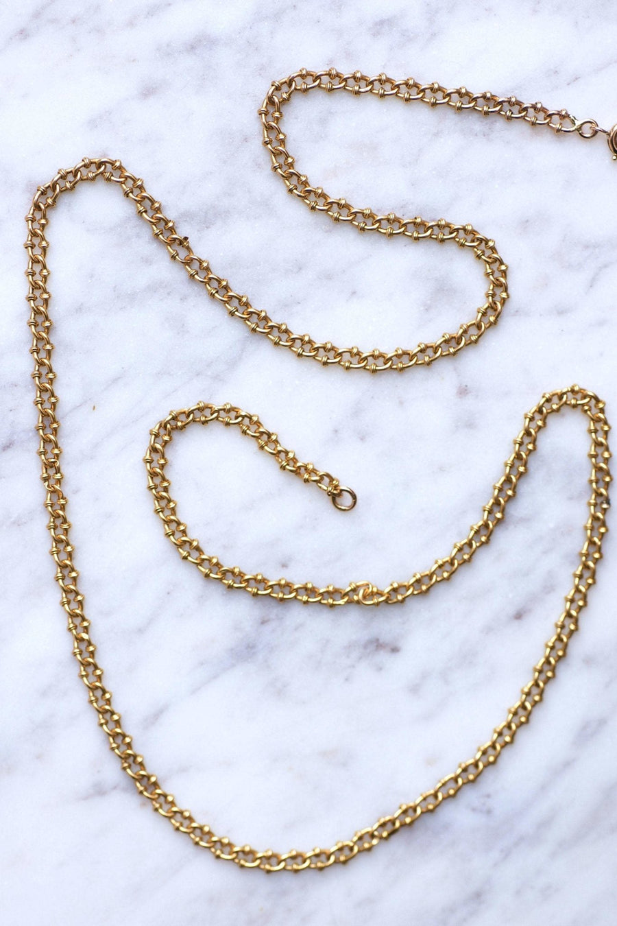 Yellow gold necklace, necklace, antique chain - Galerie Pénélope