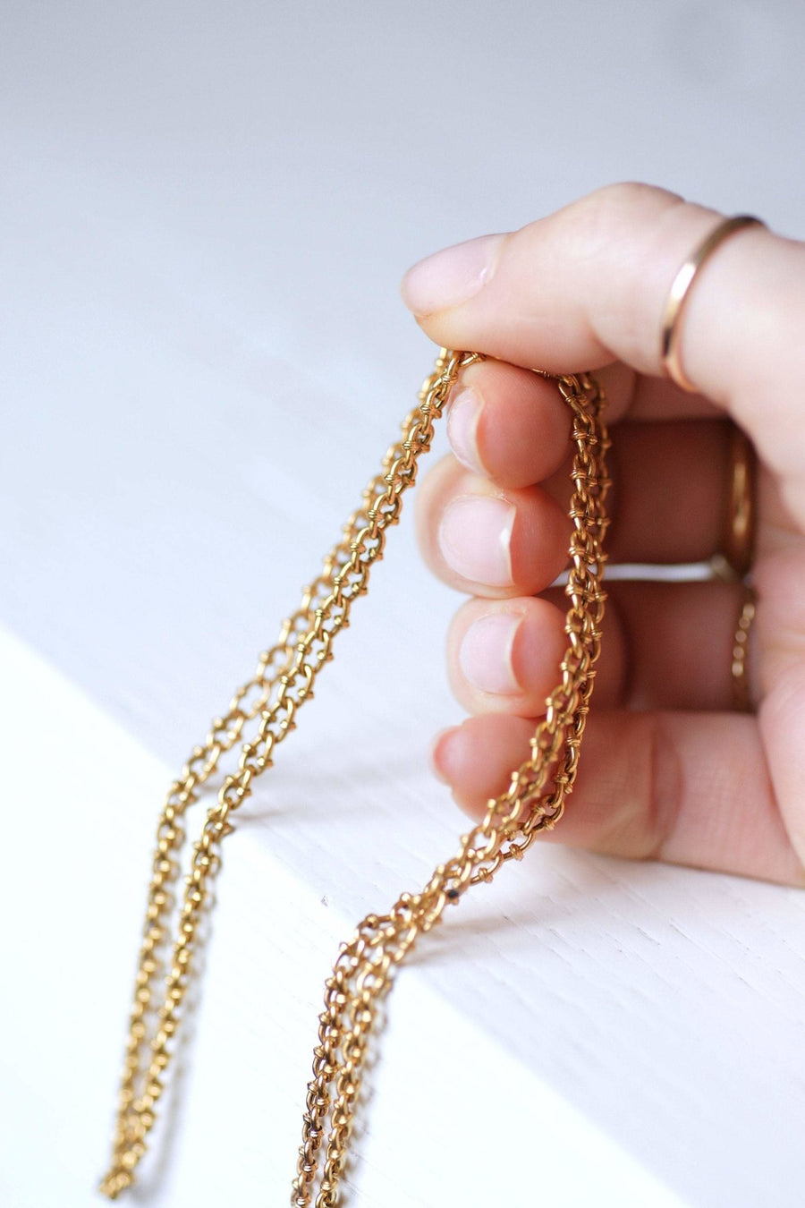 Yellow gold necklace, necklace, antique chain - Galerie Pénélope