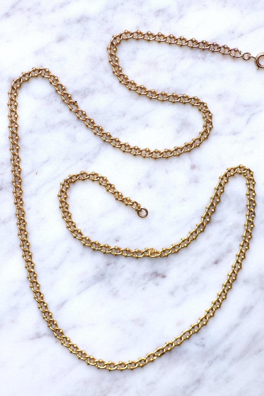 Yellow gold necklace, necklace, antique chain - Galerie Pénélope