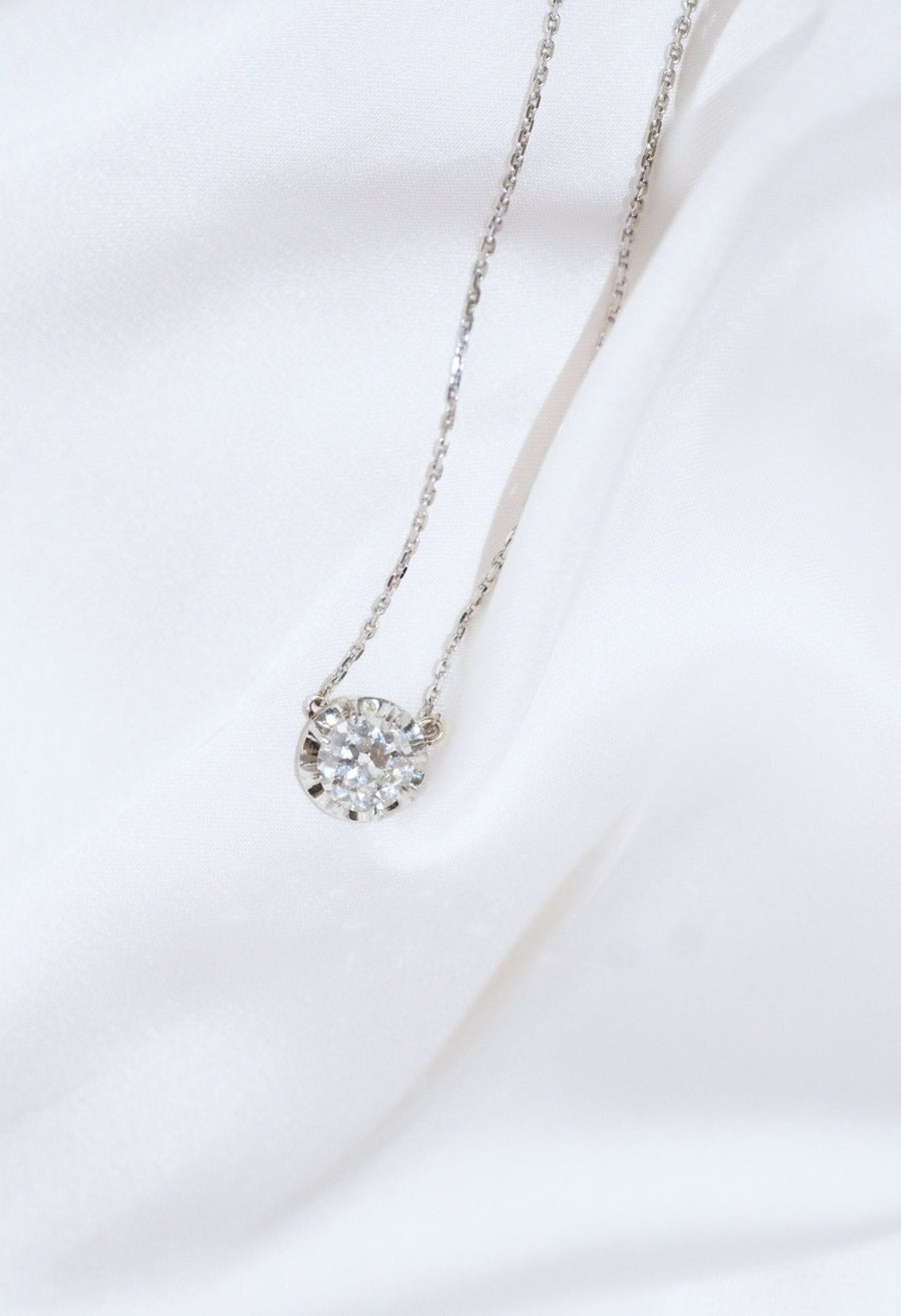 Solitaire diamond necklace 1.24 Cts - Penelope Gallery