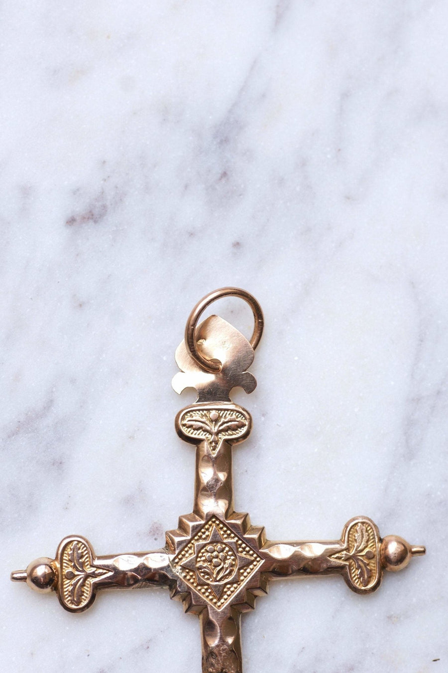 Antique regional Jeannette Cross in 18Kt pink gold - Galerie Pénélope
