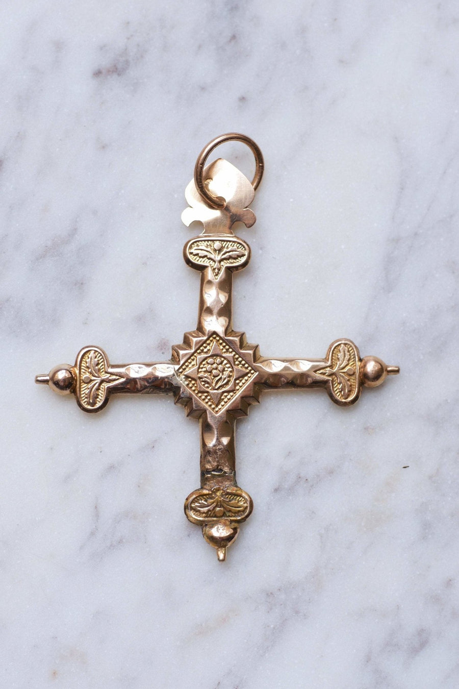 Antique regional Jeannette Cross in 18Kt pink gold - Galerie Pénélope