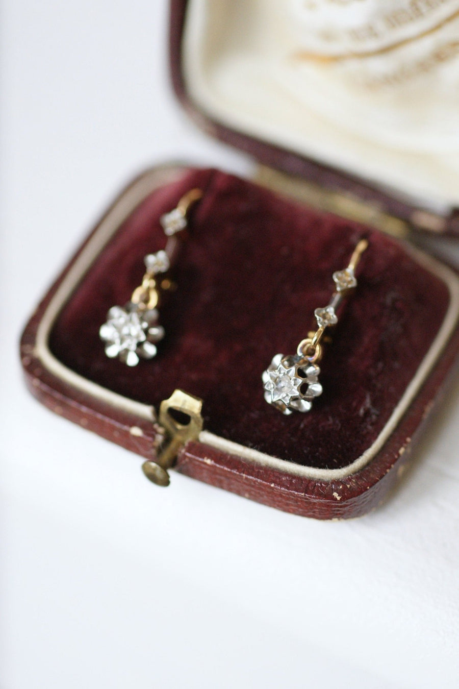 Two gold and diamond sleepers - Penelope Gallery