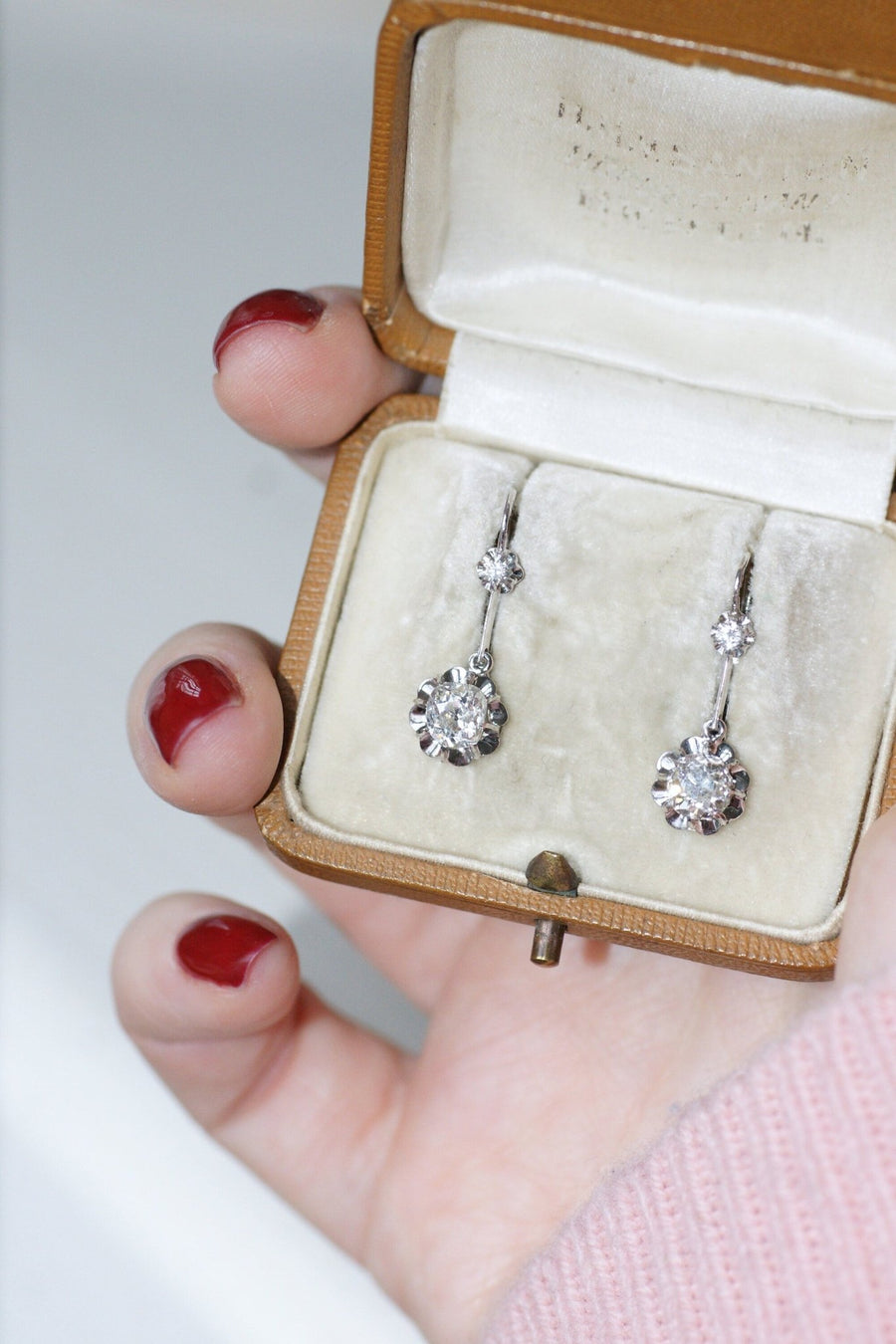 1.20 Carat Diamond Sleepers in White Gold - Galerie Pénélope