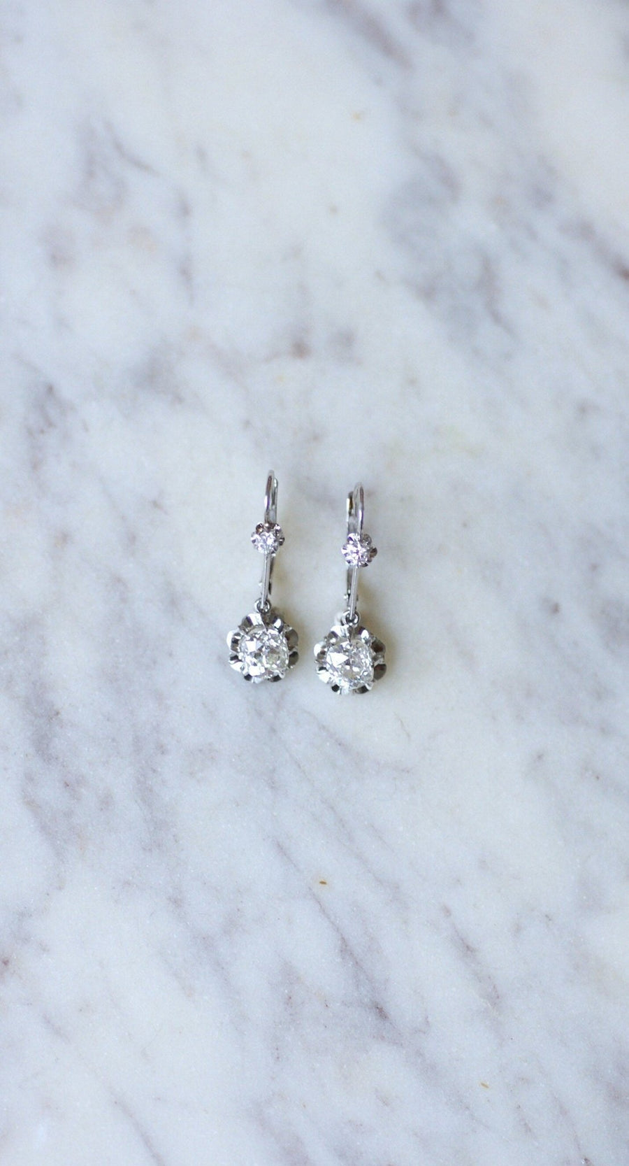 1.20 Carat Diamond Sleepers in White Gold - Galerie Pénélope