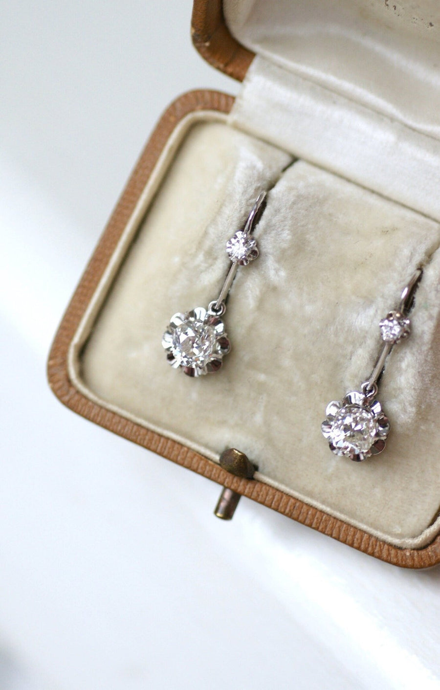 1.20 Carat Diamond Sleepers in White Gold - Galerie Pénélope